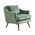 Zielony fotel retro z weluru, 82 x 78 x 85 cm